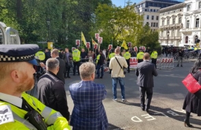 Էրդողանի լոնդոնյան այցը ուղեկցվում է բողոքի ակցիաներով