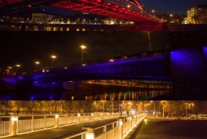 Վիլնյուսի կենտրոնական կամուրջները լուսավորվել են Հայաստանի դրոշի գույներով