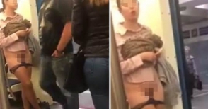 Женщина разделась в московском метро, чтобы ей уступили место (видео)