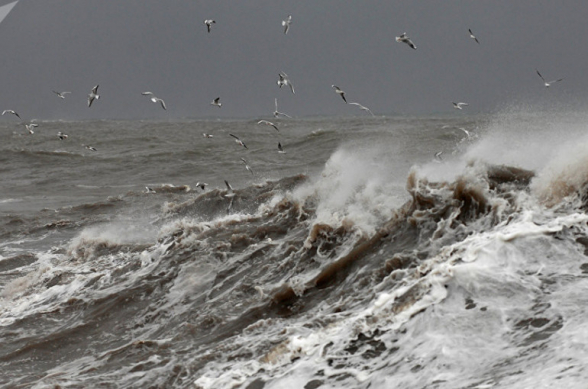 Սև ծովում 4–բալանոց փոթորիկ է. ափերին կարմիր դրոշակներ են բարձրացված