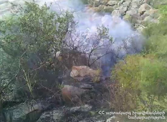 Աղիտու գյուղում այրվել է 10 հա բուսածածկույթ (տեսանյութ)