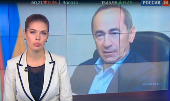 Репортаж канала «Россия 24» в связи с переносом КС рассмотрения заявлений по делу Роберта Кочаряна (видео)