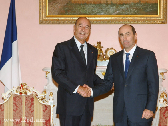Роберт Кочарян выразил соболезнования семье экс-президента Франции Жака Ширака