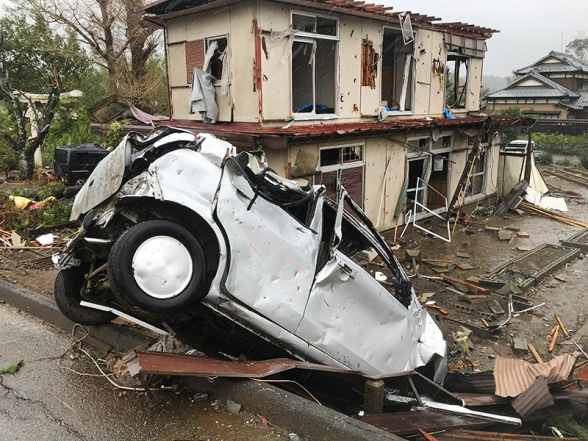 Ճապոնիայի թայֆունի ավերիչ հետևանքների կադրերը