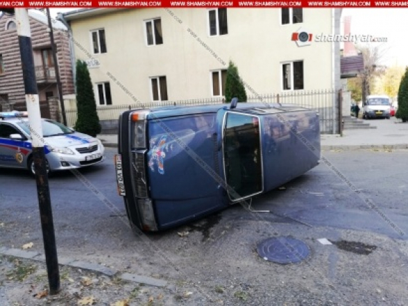 Լոռու մարզում բախվել են Mercedes-ն ու Volvo-ն, վերջինս գլխիվայր շրջվել է