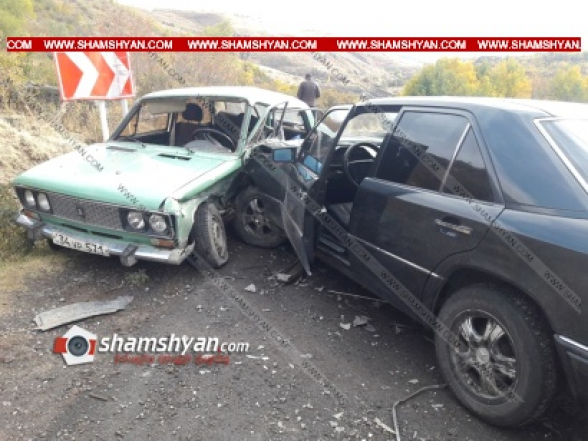 Կոտայքի մարզում 51–ամյա վարորդը Mercedes-ով բախվել է 45–ամյա վարորդի 06-ին. կա 2 վիրավոր