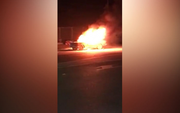 Հայ–վրացական սահմանին հերթի մեջ հայի մեքենա է այրվել (տեսանյութ)