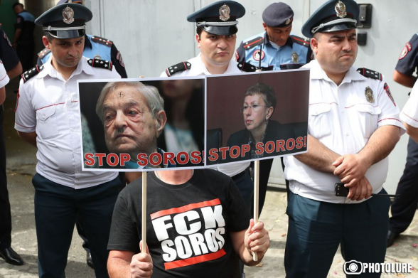 Բողոքի ցույց՝ «Ազատություն Նիկոլ Փաշինյանին Սորոսից» (տեսանյութ)