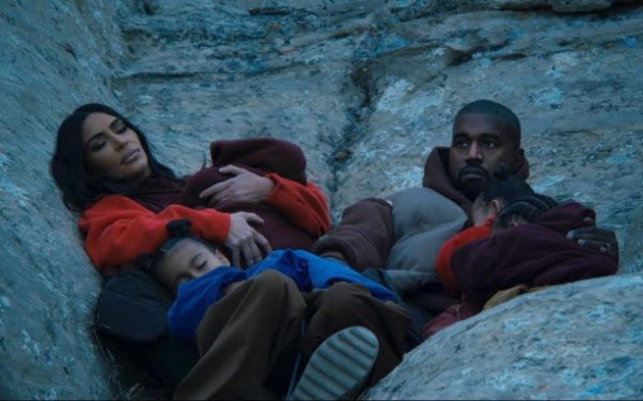 Ким Кардашьян с детьми снялись в новом клипе Канье Уэста