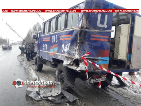 Կոտայքի մարզում ՌԴ քաղաքացին MAN բեռնատարով բախվել է քաղաքացուն օգնության հասած փրկարարների ավտոմեքենային. կա վիրավոր