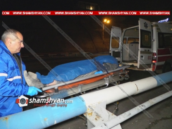 Դավիթաշենի կամրջի գետնանցումի աստիճանավանդակի բետոնե սյան տակ հայտնաբերվել է տղամարդու դի