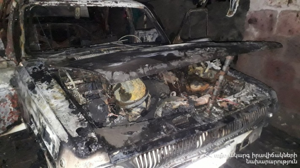 Ուջանում ամբողջությամբ այրվել է ավտոմեքենայի շարժիչը և սրահը