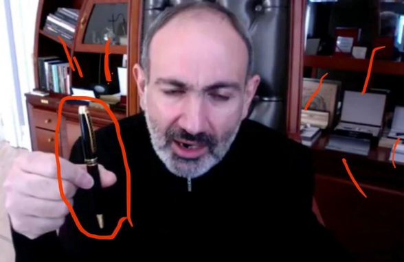 Պարոն վարչապետ ջան, մյուս պաշտոնյաների և օլիգարխների կողմից նվիրած գրիչները կադրից պահիր