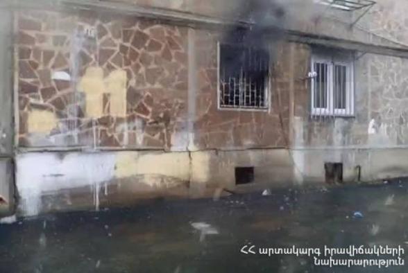 Երևանի Ռուբինյանց փողոցի բնակարաններից մեկում հրդեհ է բռնկվել (տեսանյութ)