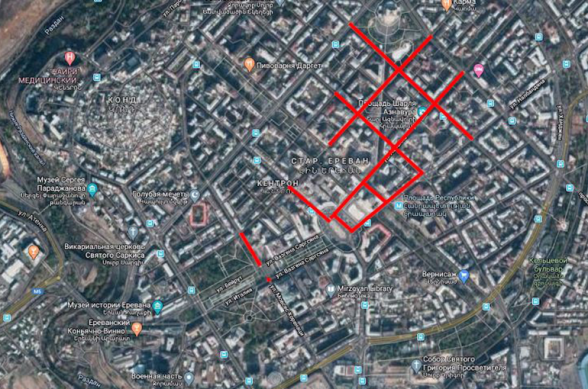 Մարտի 1-ին Երևանում բազմաթիվ փողոցներ փակ կլինեն