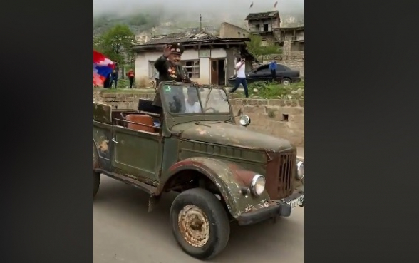 Հադրութի շրջանի Տող գյուղում այսպես են պատվել Երկրորդ համաշխարհային պատերազմի մասնակից իրենց համագյուղացուն