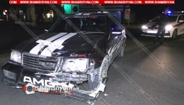 Երևանում բախվել են 29-ամյա վարորդի Mercedes-ն ու 23-ամյա վարորդի մոպեդը. վերջինը կողաշրջվել է, կան վիրավորներ