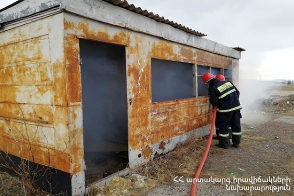 Խարբերդի ամառանոցներում ամբողջությամբ այրվել է վագոն-տնակ
