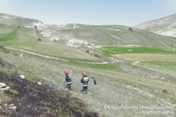 Հրշեջ-փրկարարները մարել են խոտածածկ տարածքներում բռնկված հրդեհները՝ ընդհանուր ընդգրկելով մոտ 8 հա տարածք