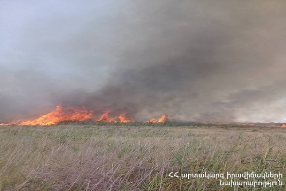 Հրշեջ-փրկարարները մարել են խոտածածկ տարածքներում բռնկված հրդեհները՝ ընդհանուր ընդգրկելով մոտ 2000 քմ տարածք