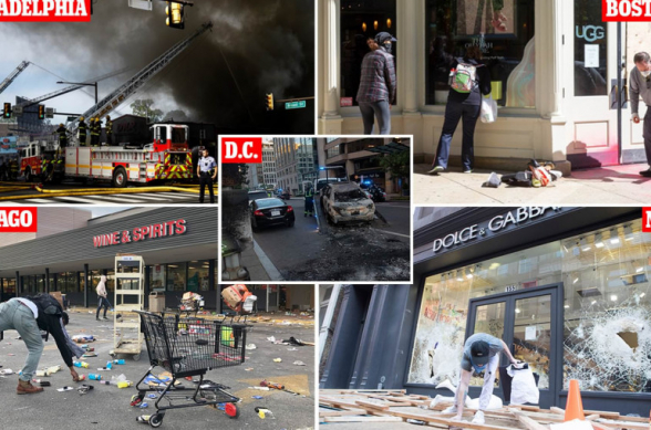 4000-ից ավելի ձերբակալված, ԱՄՆ գաղտնի ծառայության 50 վիրավոր աշխատակից և տասնյակ թալանված ու ավերված խանութներ․ ԱՄՆ-ում զանգվածային բողոքի ցույցերի 6-րդ օրը (լուսանկարներ, տեսանյութեր)
