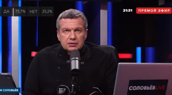 Соловьев: «Навальный ненавидит армян и презирает Армению, а его показывают на Общественном телевидении, ну вы даете» (видео)