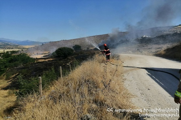 Մուսալեռ գյուղի գերեզմանատան մոտակայքում այրվել է մոտ 12 հա խոտածածկույթ