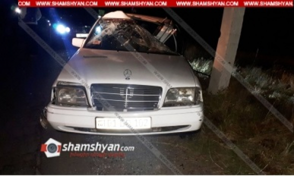 ՀՀ ՊՆ N զորամասի 36-ամյա սպան Մրգաշեն-Քանաքեռավան ավտոճանապարհին «Mercedes»-ով բախվել է էլեկտրասյանը