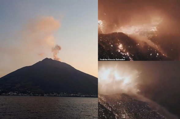 В Италии снова проснулся вулкан Стромболи