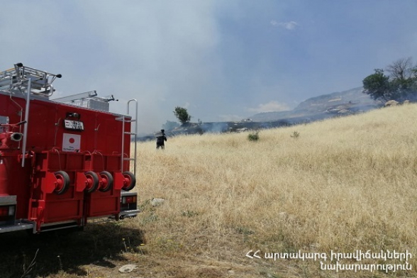 Բարձրունի գյուղի մոտակայքում այրվել է 40 հա խոտածածկ տարածք