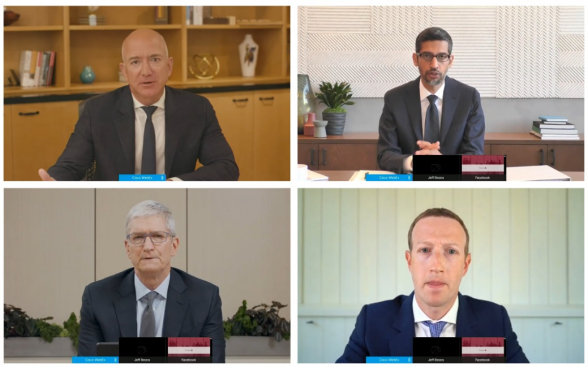 В Конгрессе США прошли слушания с участием глав «Google», «Facebook», «Apple» и «Amazon»