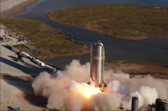 Прототип корабля для полетов на Марс «Starship» совершил первый полет (видео)