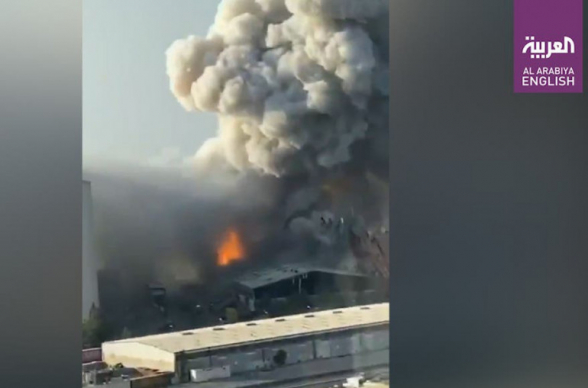 Кадры момента взрыва в Бейруте, заснятого с самого близкого расстояния