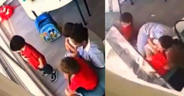 Բեյրությում պայթյունի պահին տանը նստած կինն ու երեխաները մնում են պատուհանների տակ