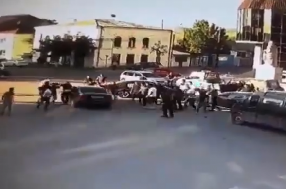 Эксклюзивные кадры столкновений в Ахалкалаки