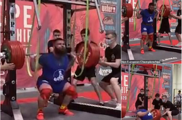 Ռուս ծանրորդը կոտրել է երկու ծնկները` փորձելով կքանստել 400 կգ ծանրաձողով