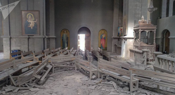По церкви в Шуши нанесен новый удар: есть пострадавшие