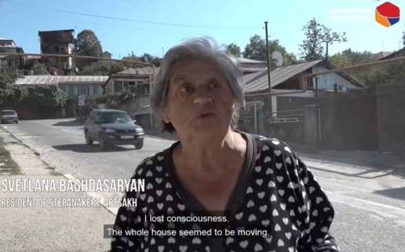 В результате ракетного обстрела пострадал дом жительницы Степанакерта Светланы Багдасарян (видео)