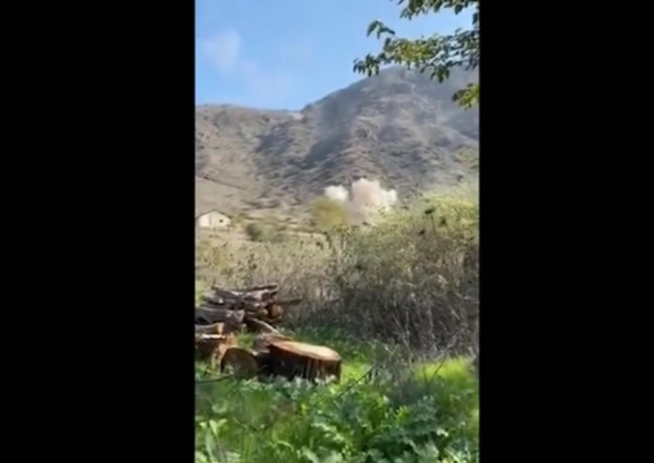 Кадры обстрела противником территории Армении