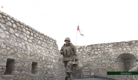 Монастырский комплекс Амарас контролируется войсками АО: на стенах флаг РФ