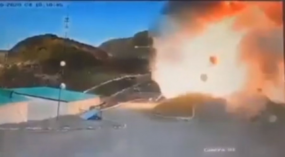Кадры уничтожения армянского С-300 азербайджанским беспилотником (видео)
