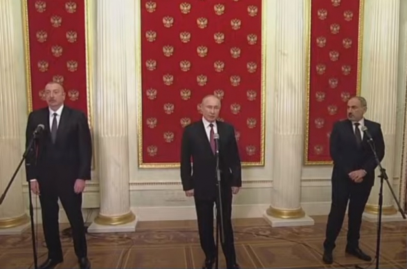 Встреча Путина, Пашиняна и Алиева в Москве длилась почти 4 часа: вопрос военнопленных не решен (видео)