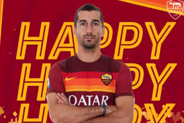 «Рома» поздравила Генриха Мхитаряна (видео)