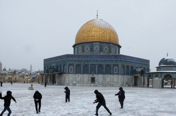 Երուսաղեմում վերջին 6 տարում առաջին անգամ ձյուն է տեղացել (տեսանյութ)