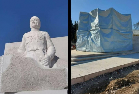 Արցախում Գարեգին Նժդեհի արձանն ադրբեջանցիների պահանջով «փաթեթավորել» են. «Մեդիապորտը»