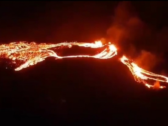 В Исландии началось извержение вулкана Фаградальсфьядль, который «спал» более 800 лет (видео)