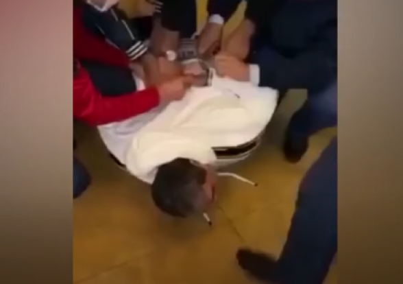 Գիշերը ռեստորաններից մեկում, գետին տապալելով, ձերբակալել են օրենքով գող Պզոյին (տեսանյութ)