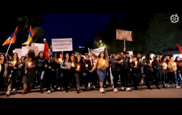 Ստեփանակերտում Ջահերով երթ է տեղի ունեցել