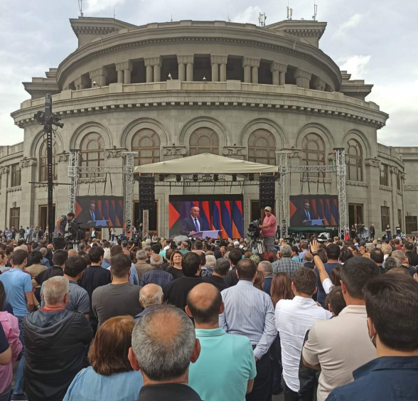 Мероприятие, посвященное политическому сотрудничеству Р. Кочаряна, АРФД и «Возрождающейся Армении» и митинг на площади Свободы (видео)