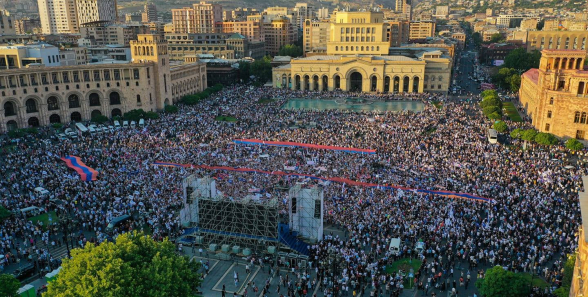 Կադրեր երկնքից. «Հայաստան» դաշինքի եզրափակիչ հանրահավաքը